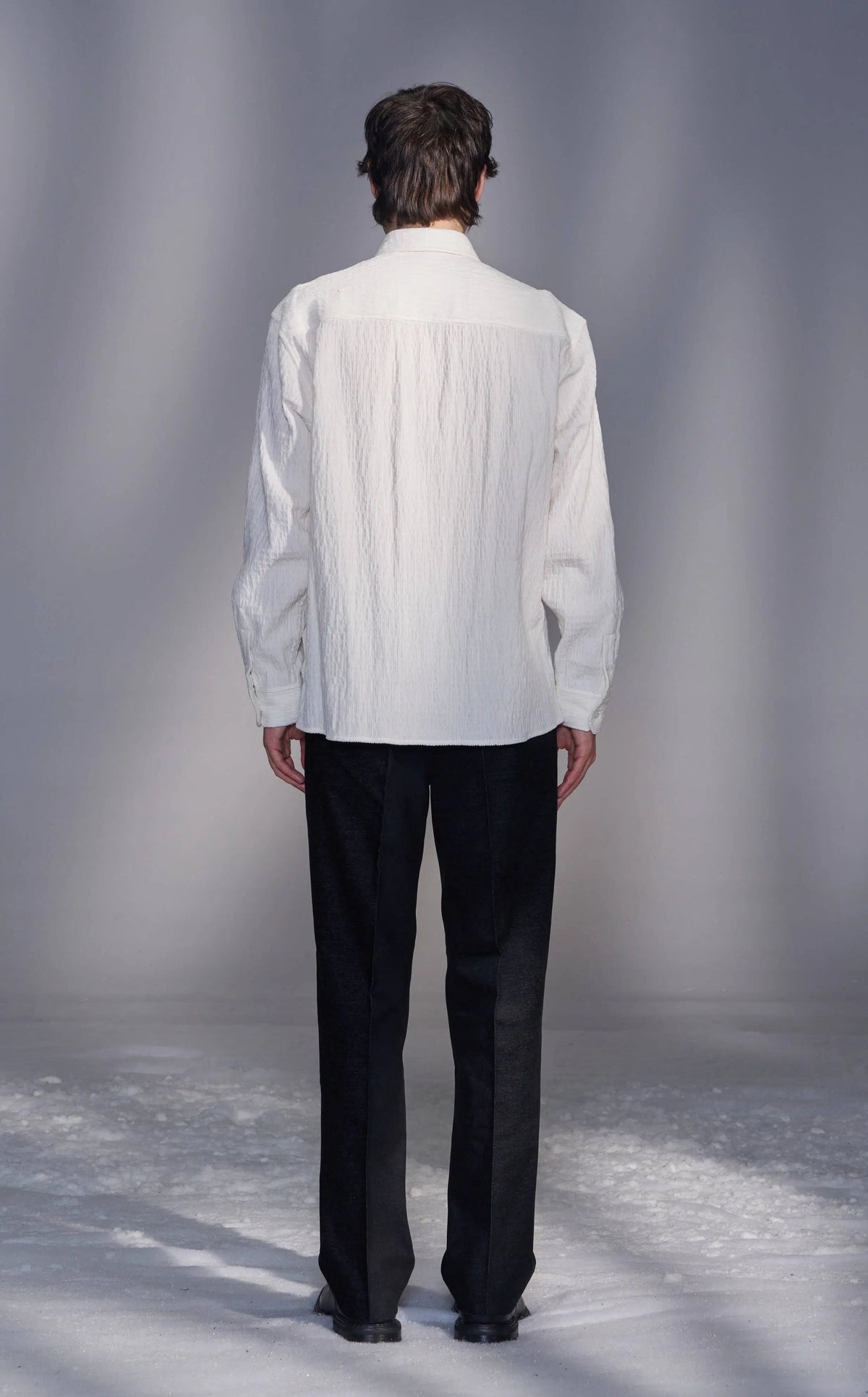 Smocked Corduroy Shirt