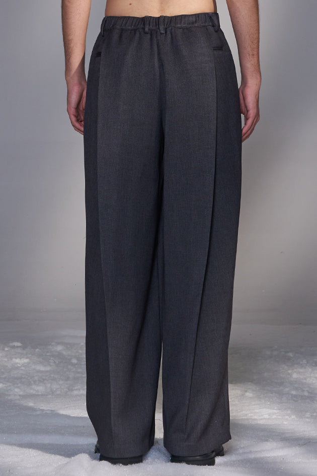 Wide-Leg Big-Pleated Pants