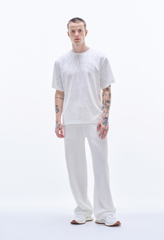 Baggy Fit Cotton Pants With Drawstring Waist