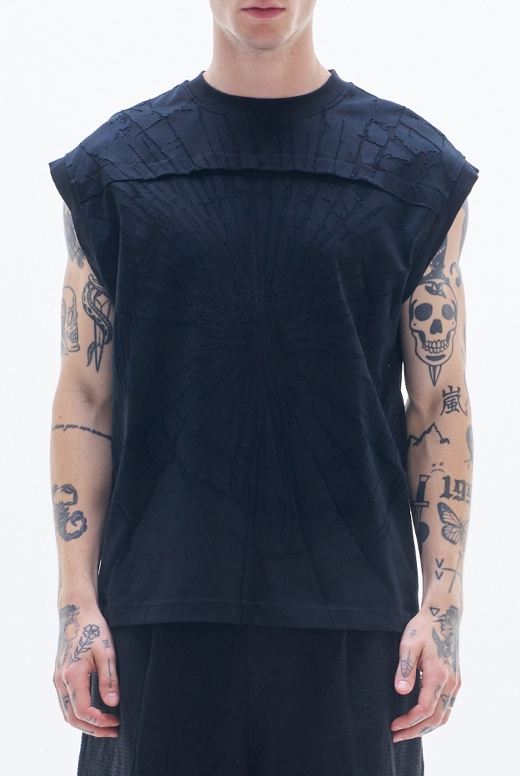 Tee with Burnt-Out Pattern