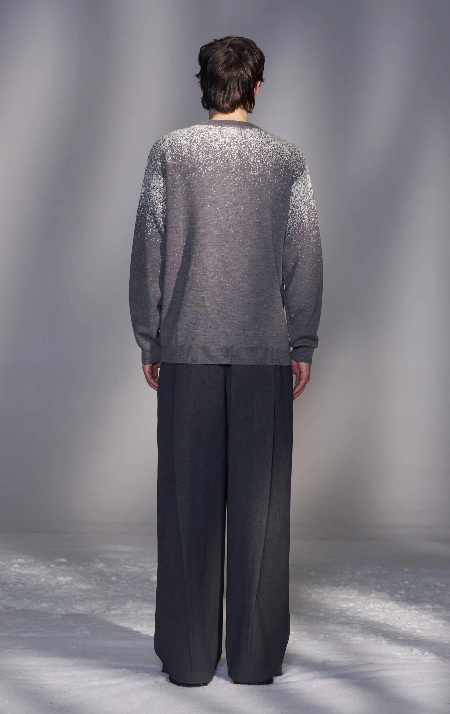 Snowflake-Pattern Wool Sweather