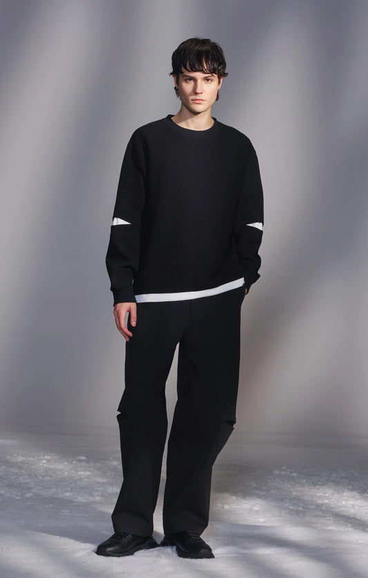 Baggy Knee-Pleated Pants