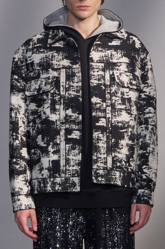 Black-and-White Pattern Jacket
