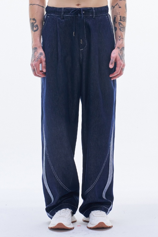 Linen Denim Bagge Pants