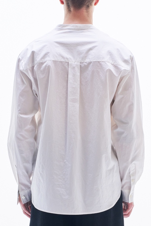 Pullover Shirt With Volume Collar