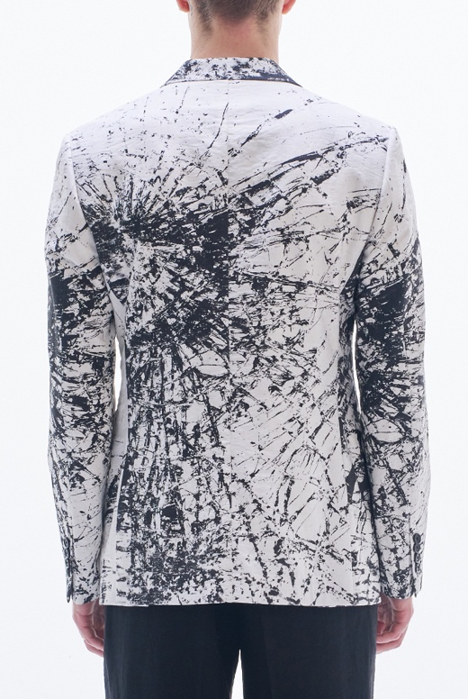 Blazer With Overall Broken Glass Print