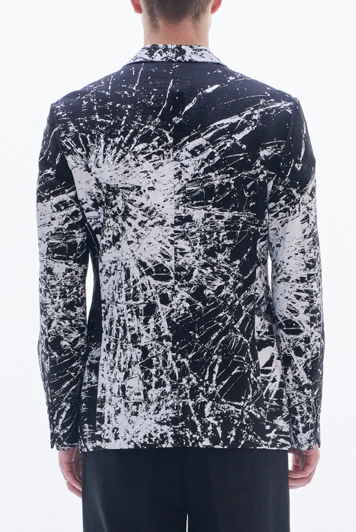 Blazer With Overall Broken Glass Print