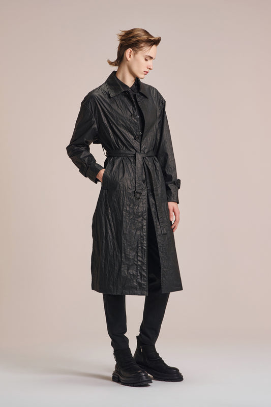 Crepe Nylon Light Trench Coat