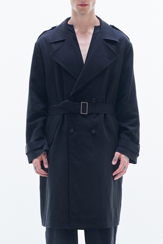 Viscose Linen Trench Coat