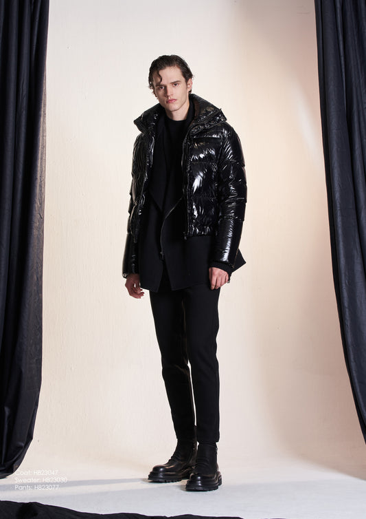 2in1 ダブルフェイスウールコート ダウンジャケット付き