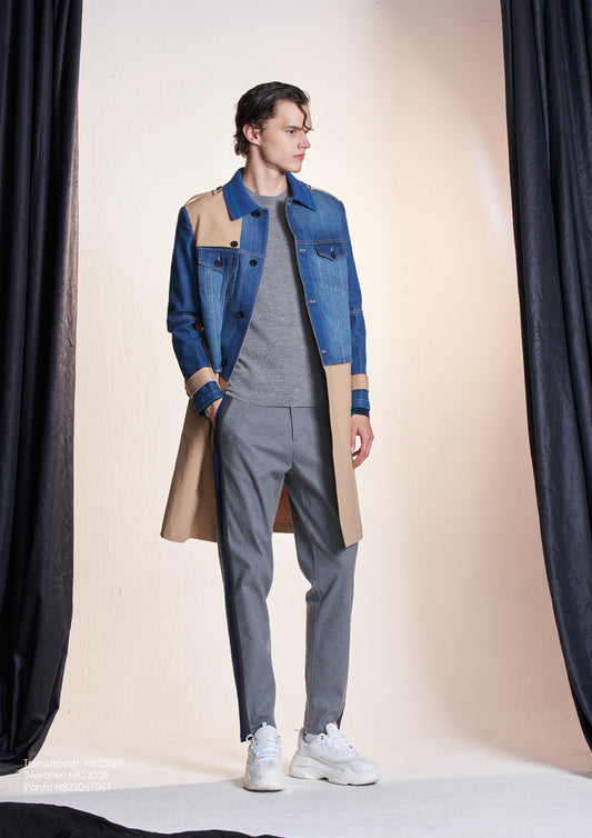 デコンストラクト トレンチコート デニム