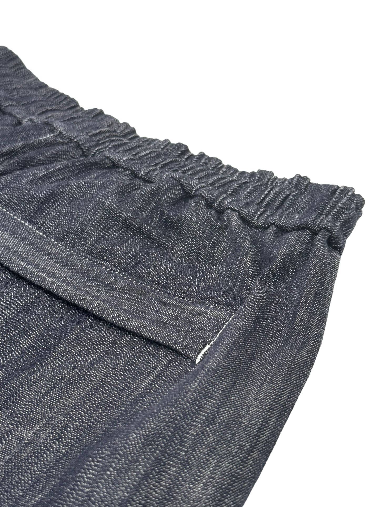 Loose Fit Denim Pants With Stitching