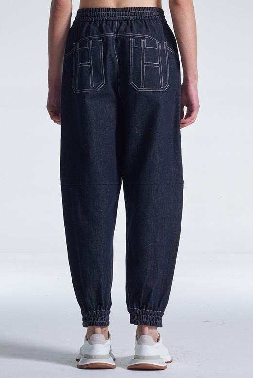 Wide Leg Cotton Pants With Big Back Pockets