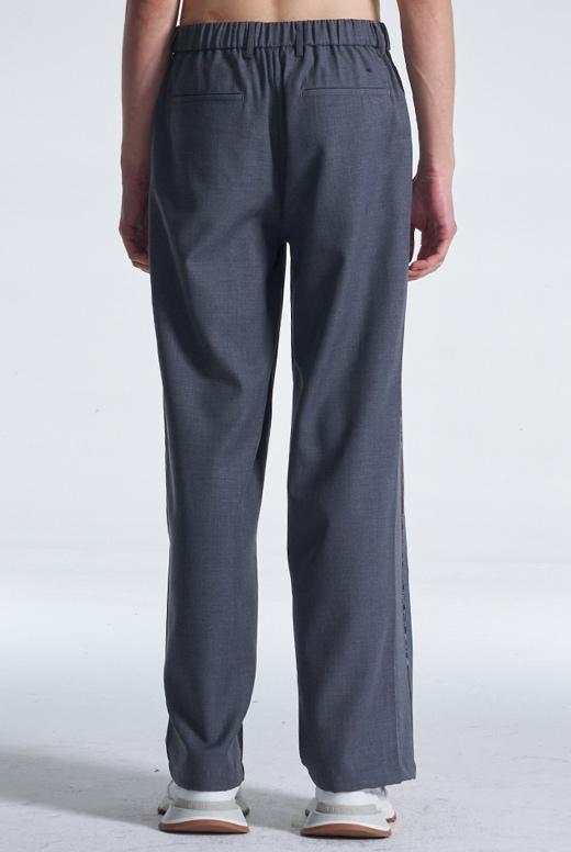 Wool Pants With Denim Contrast