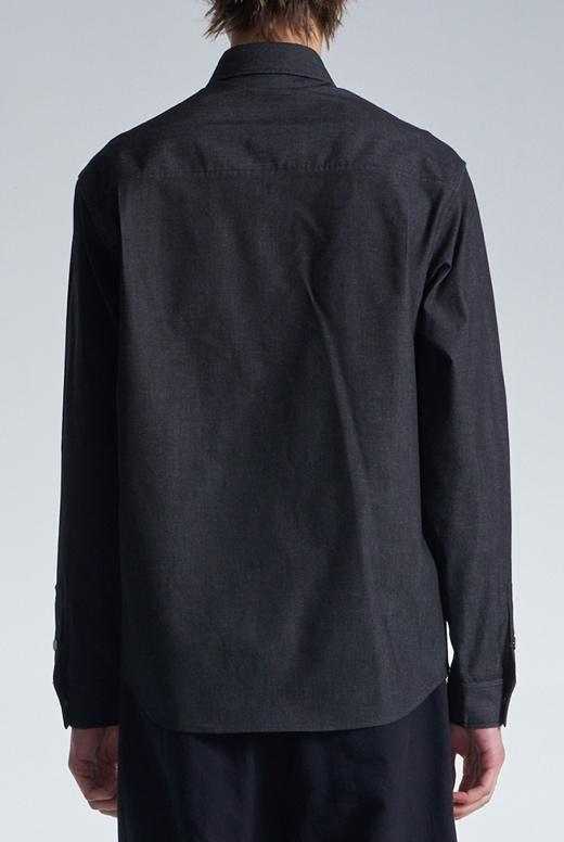 Denim Shirt With Contrast Sleeve