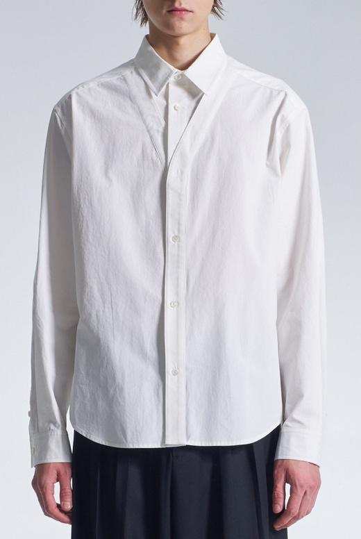Cotton Shirt With V Cut Placket