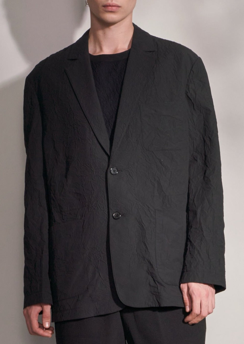 Wrinkle Pleated Loose Fit Blazer Harrison Wong