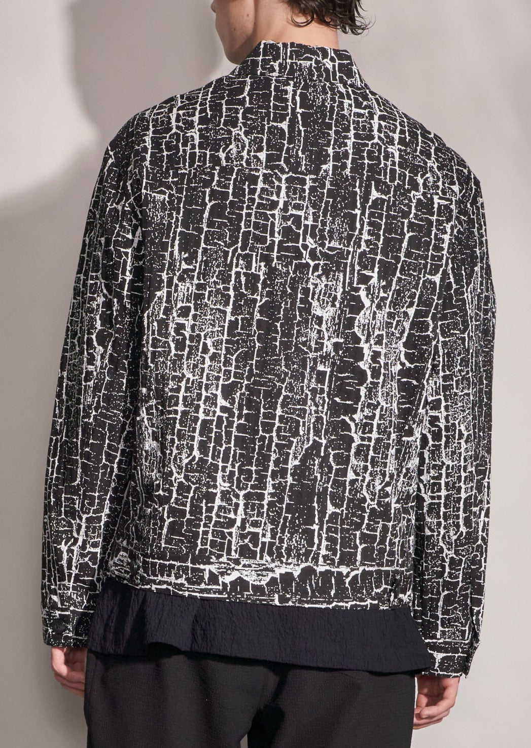 Jacket With Woodgrain Print Harrison Wong
