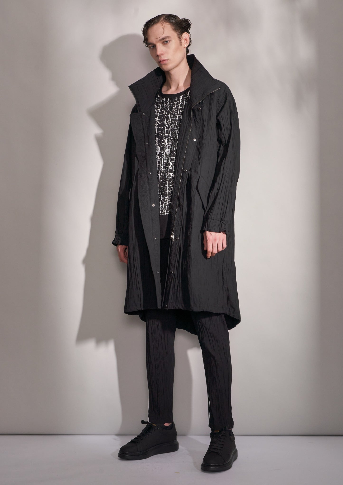 Pleated Oversized Coat