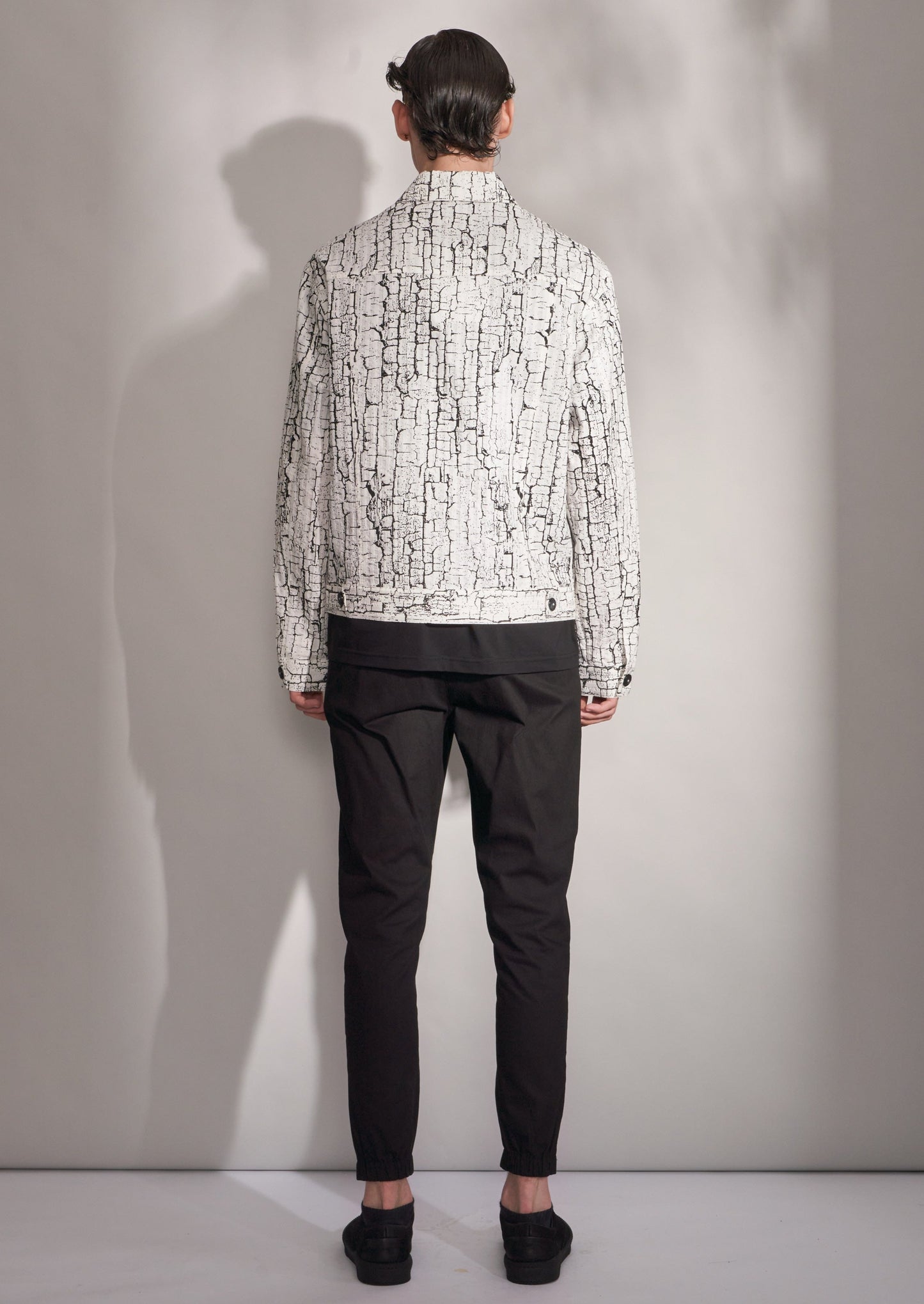 Jacket With Woodgrain Print Harrison Wong
