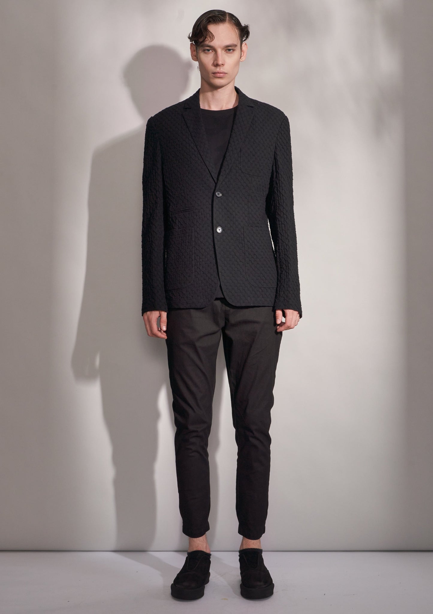 Smocking Cotton Fabric Blazer Harrison Wong