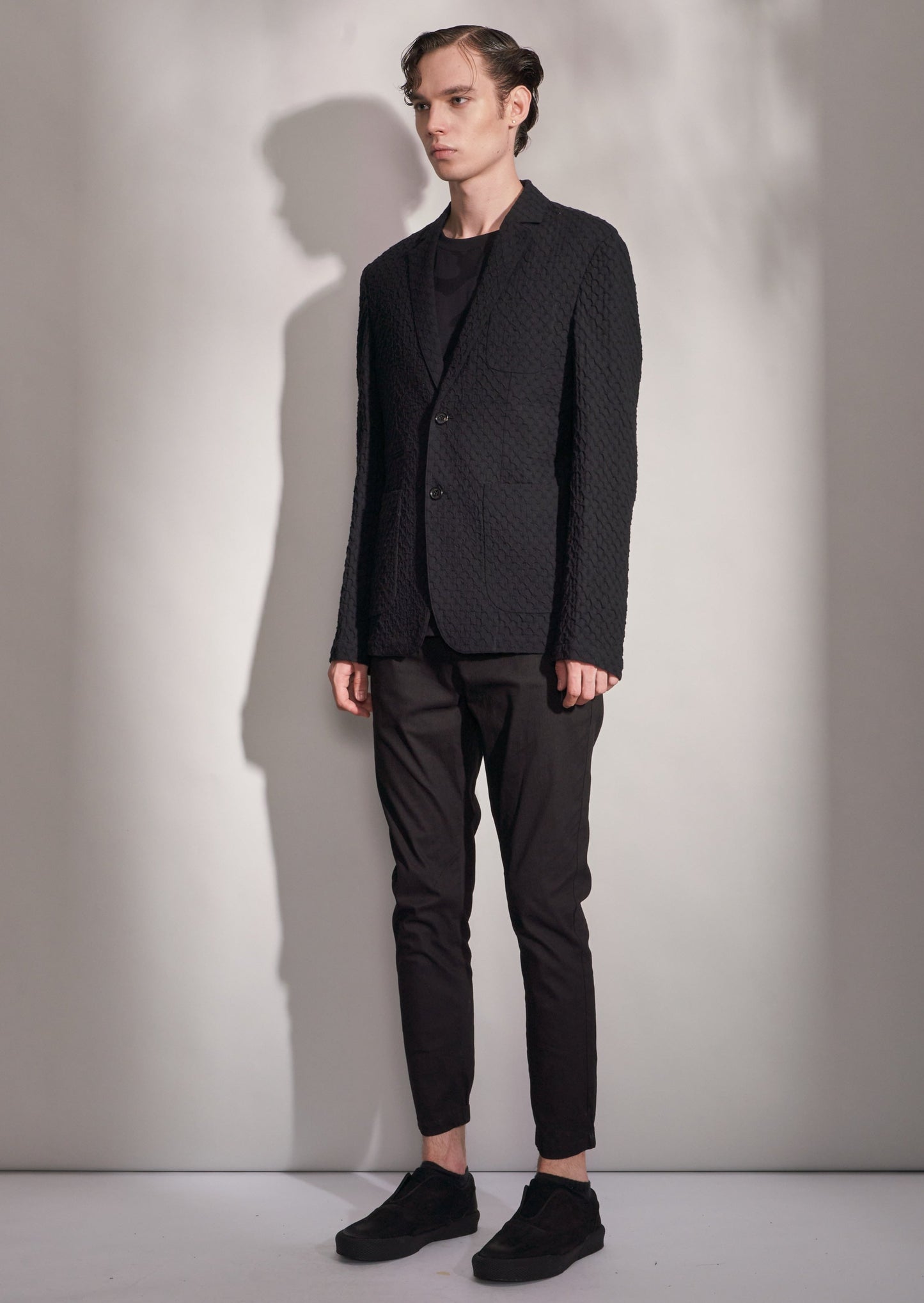 Smocking Cotton Fabric Blazer Harrison Wong