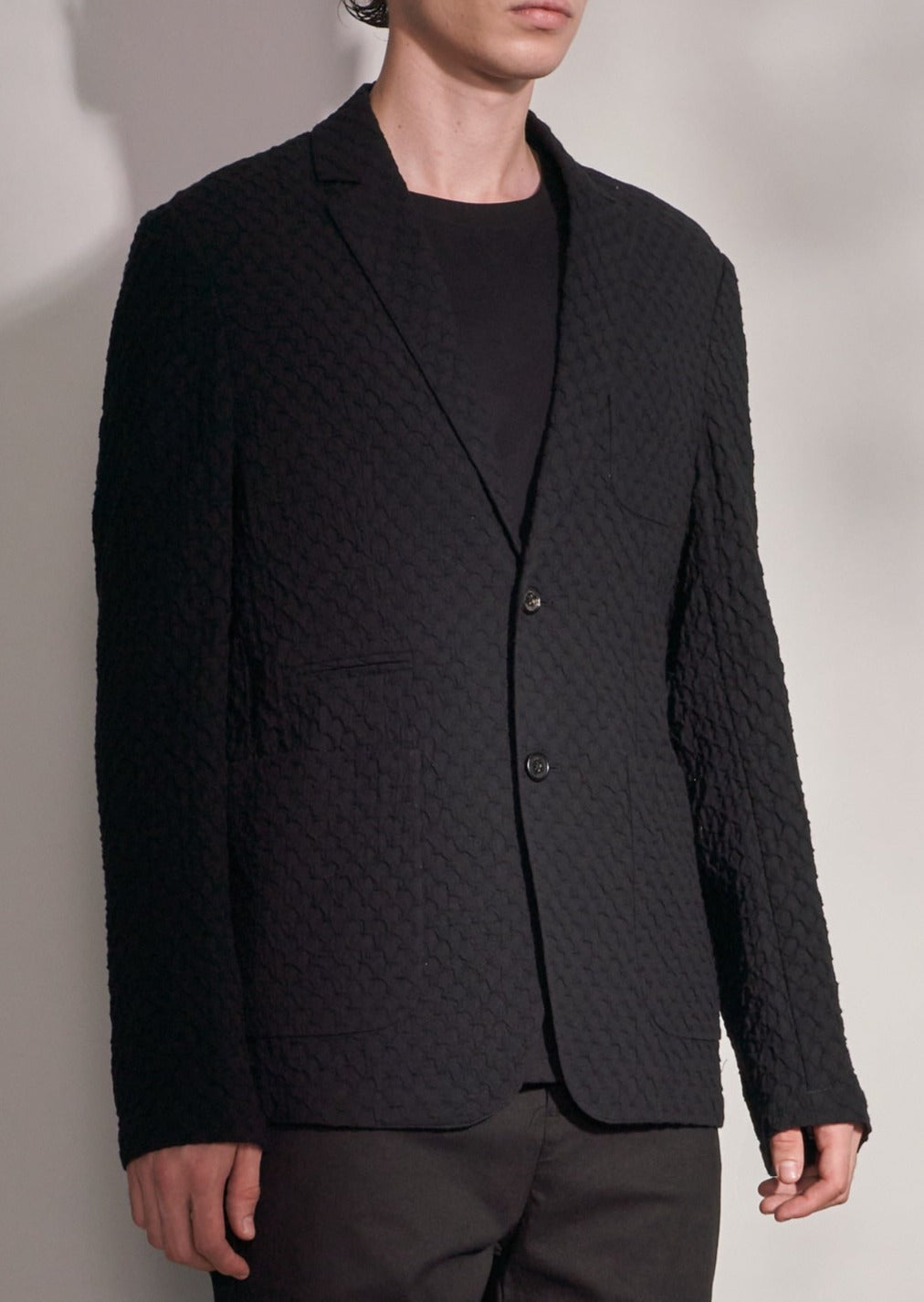 Smocking Cotton Fabric Blazer Harrison Wong