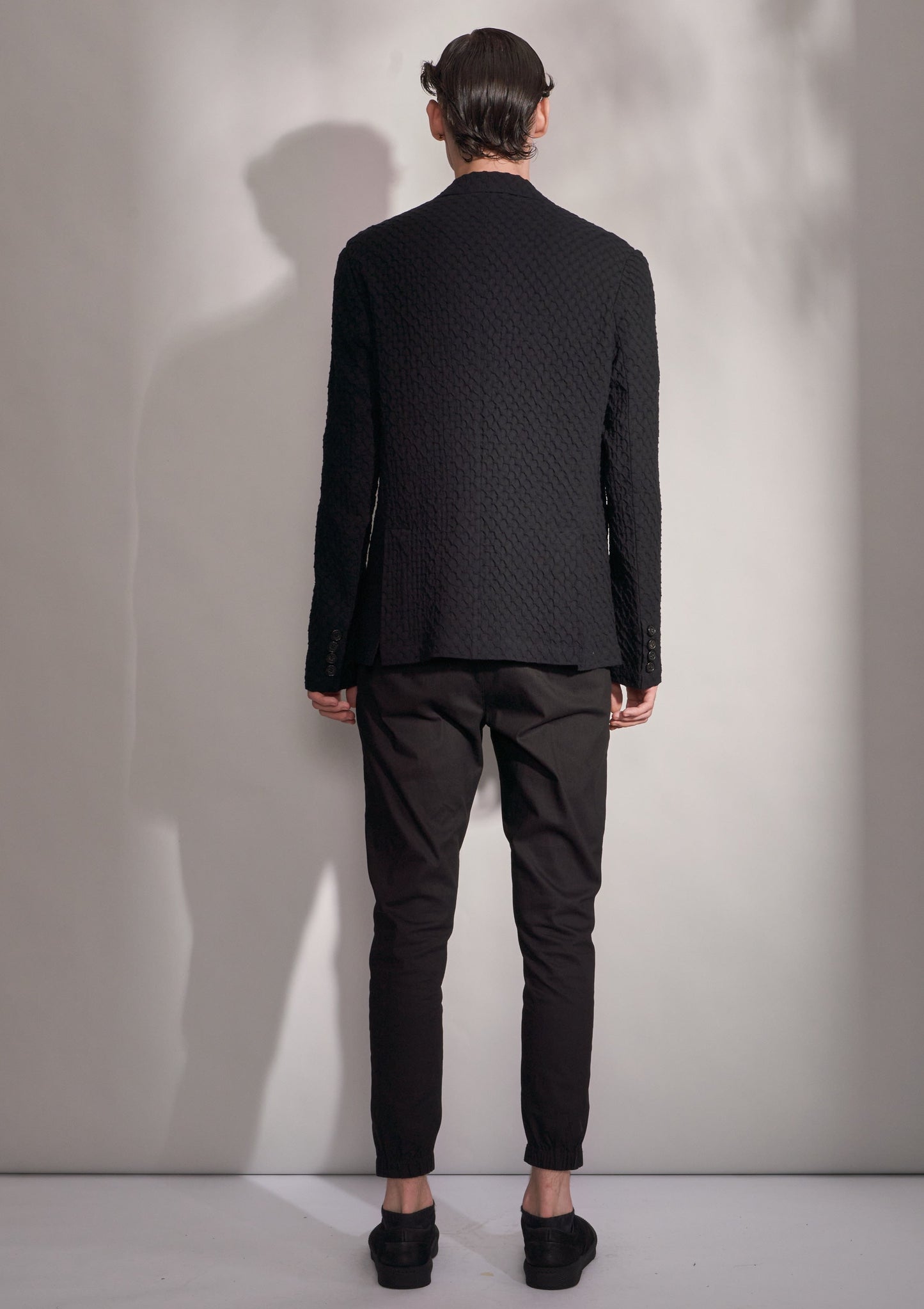 Smocking Cotton Fabric Blazer Harrison Wong
