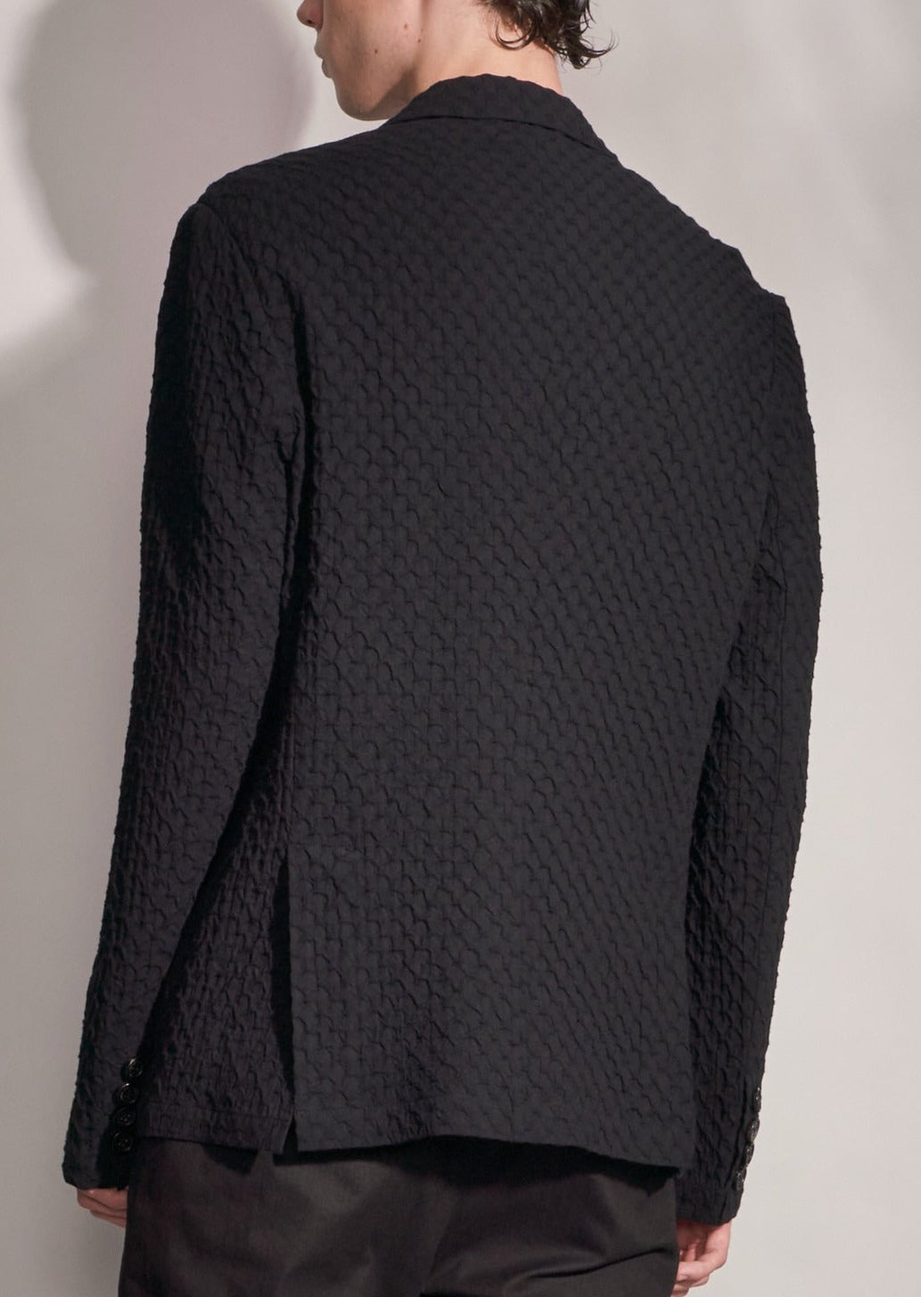 Smocking Cotton Fabric Blazer Harrison Wong