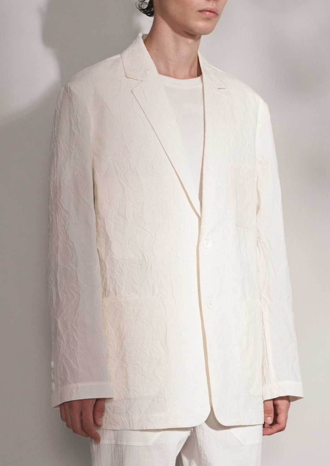 Wrinkle Pleated Loose Fit Blazer Harrison Wong