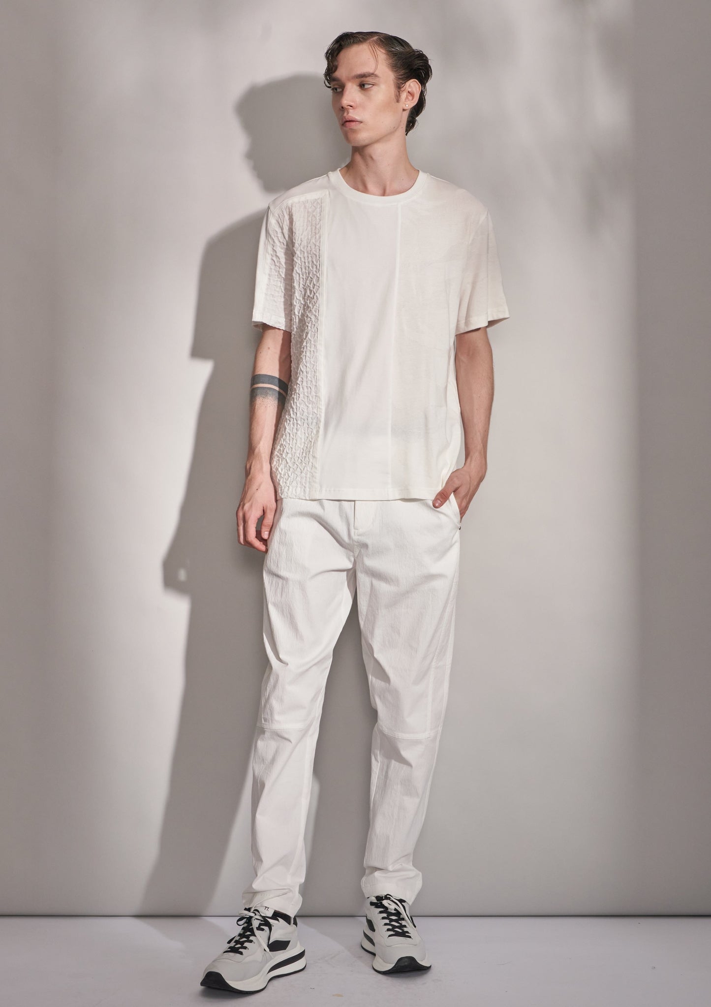 Tee With Fabric Blocking Harrison Wong