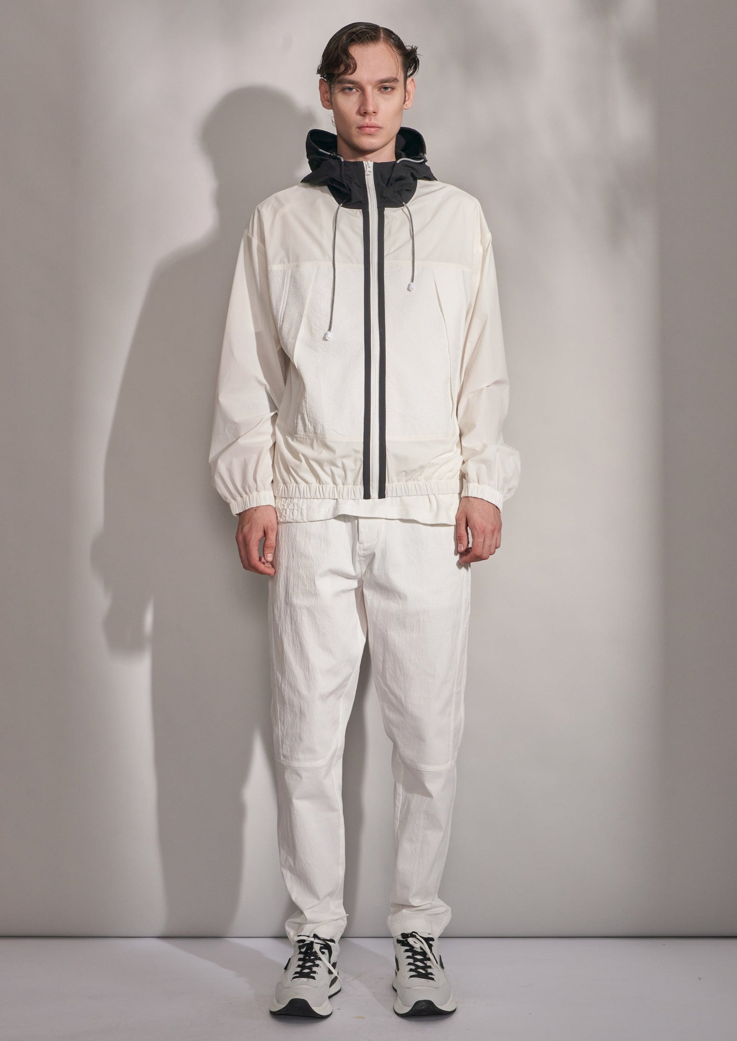 Fabric Blocking Zipper Jacket With Hood Harrison Wong