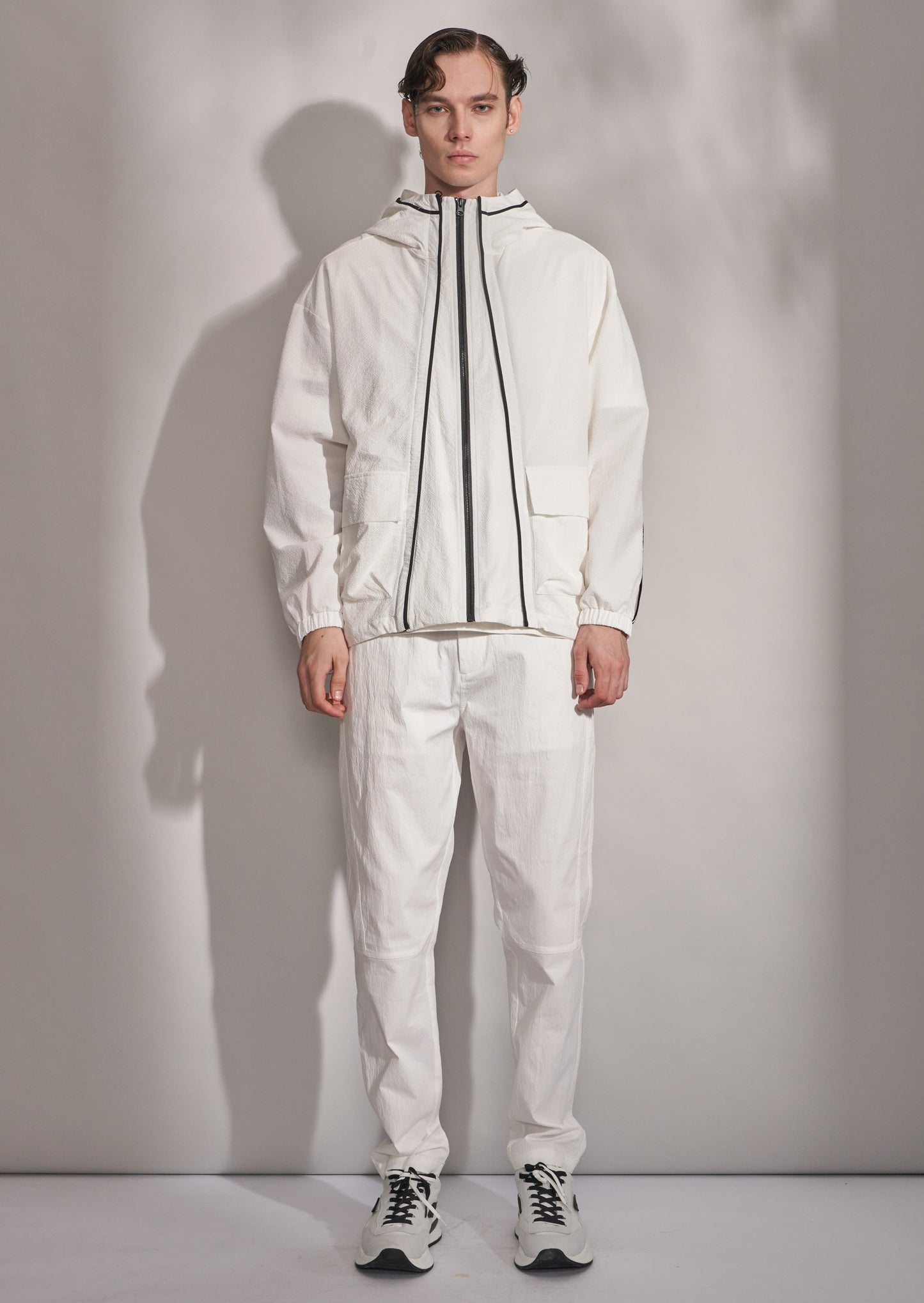 3 Zippers Jacket With Hood - Harrison Wong