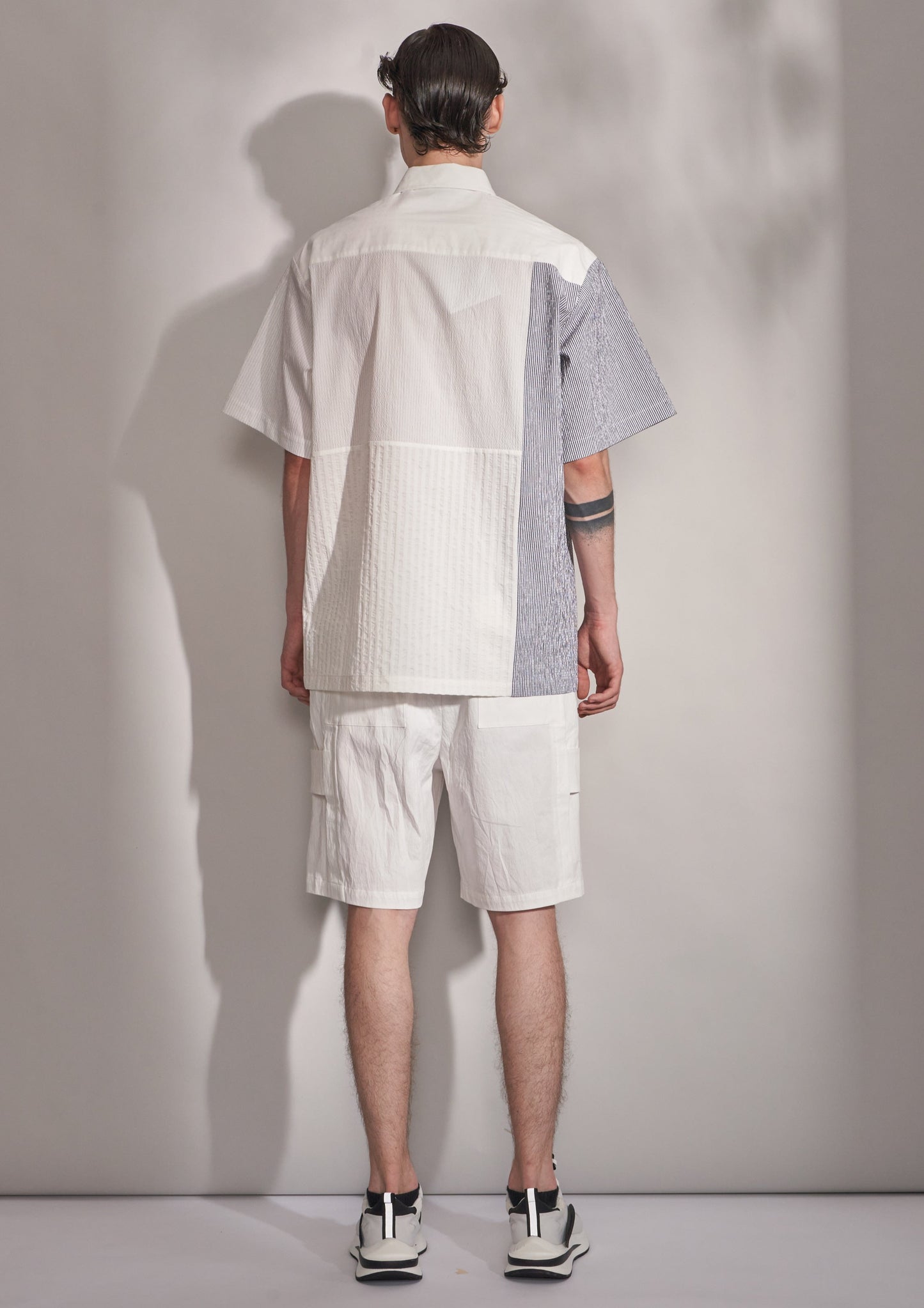 Striped Contrast Short Sleeve Shirt Harrison Wong