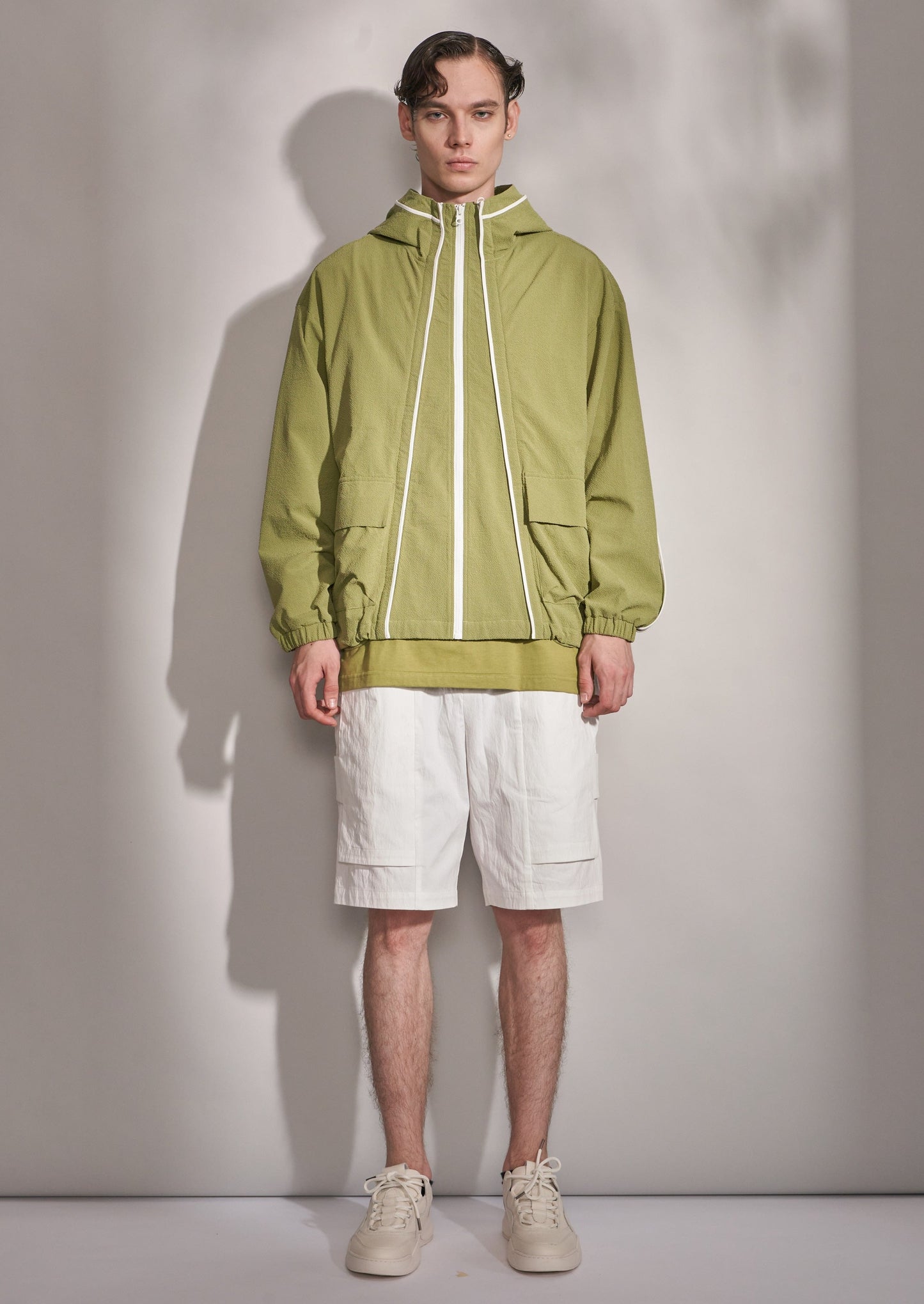 3 Zippers Jacket With Hood - Harrison Wong