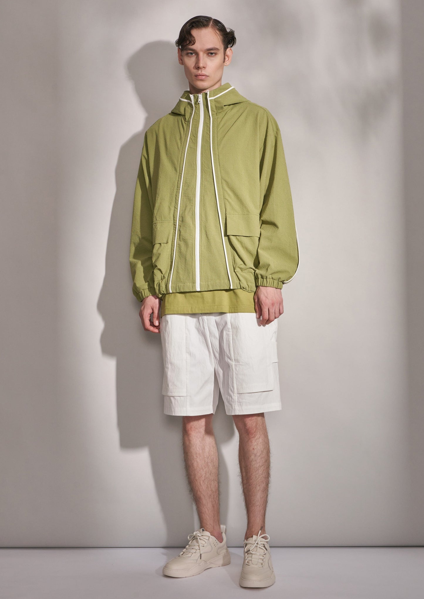 3 Zippers Jacket With Hood - Harrison Wong
