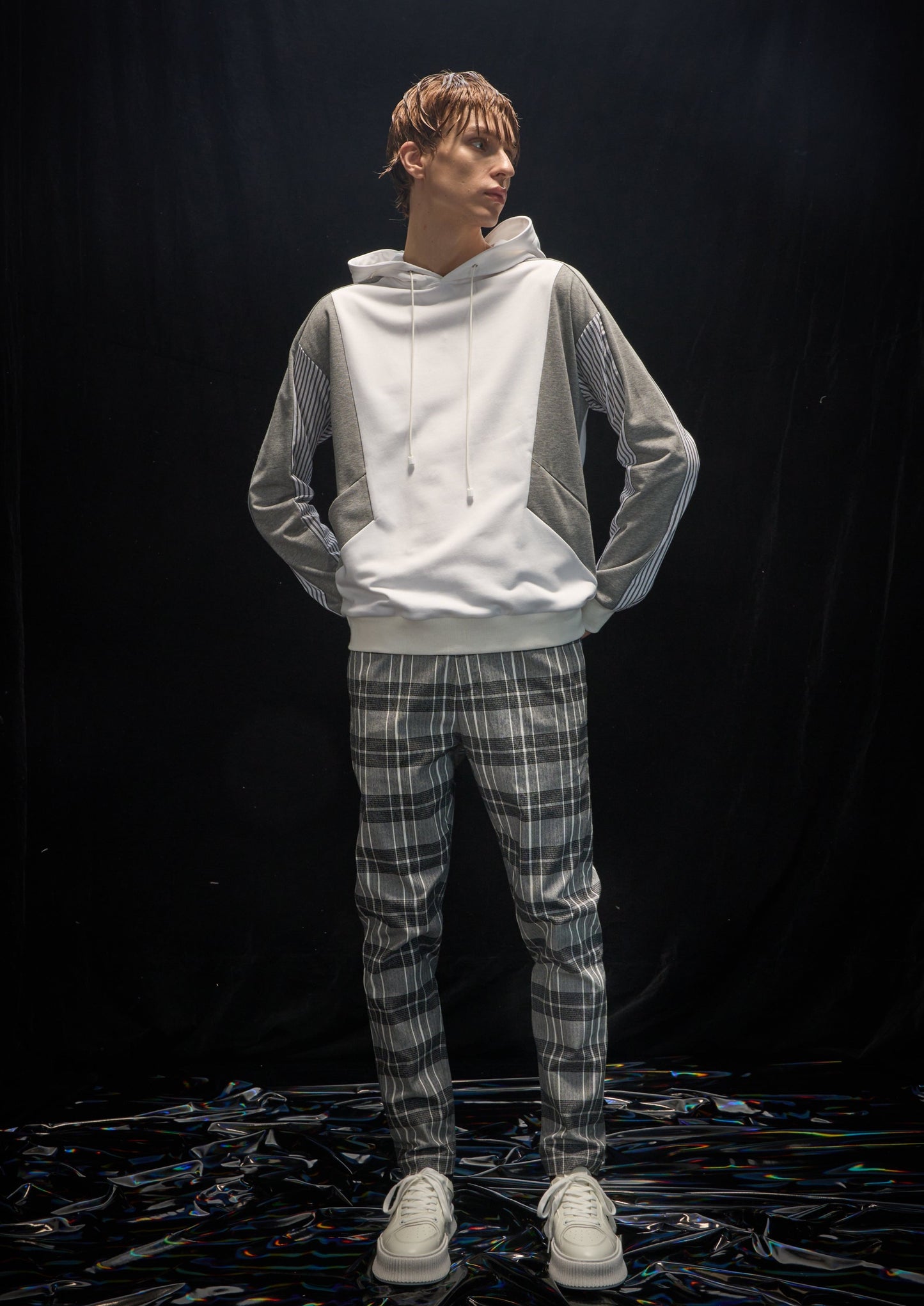 Harrison Wong Fabric Contrast Hoodie