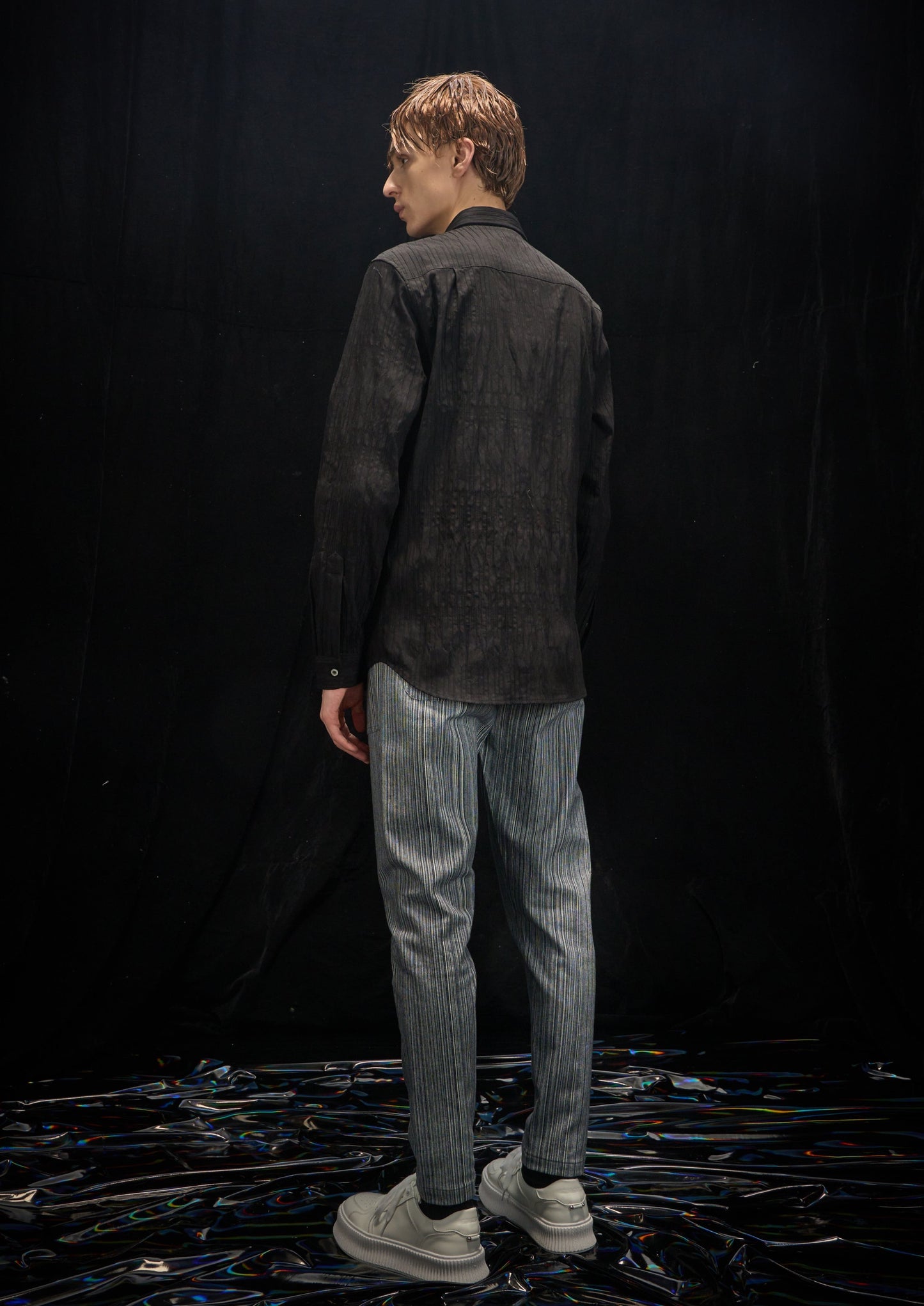 Harrison Wong Striped Denim Pants