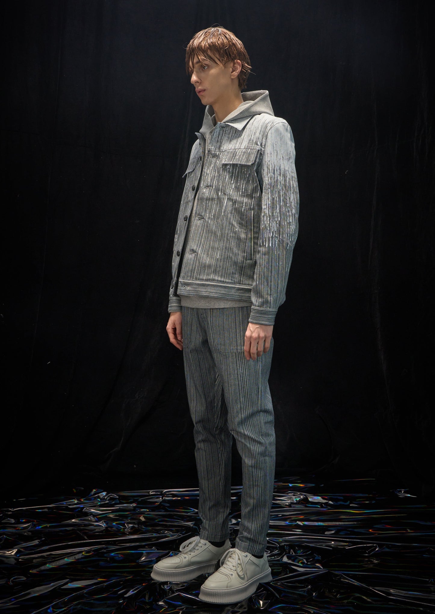 Harrison Wong Striped Denim Pants