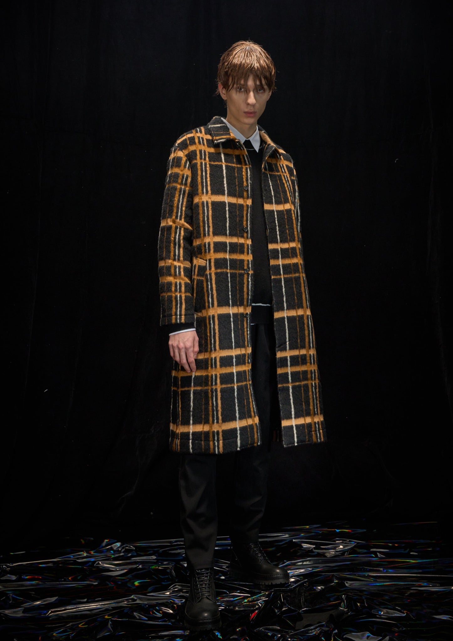 Harrison Wong Wool Checked Coat