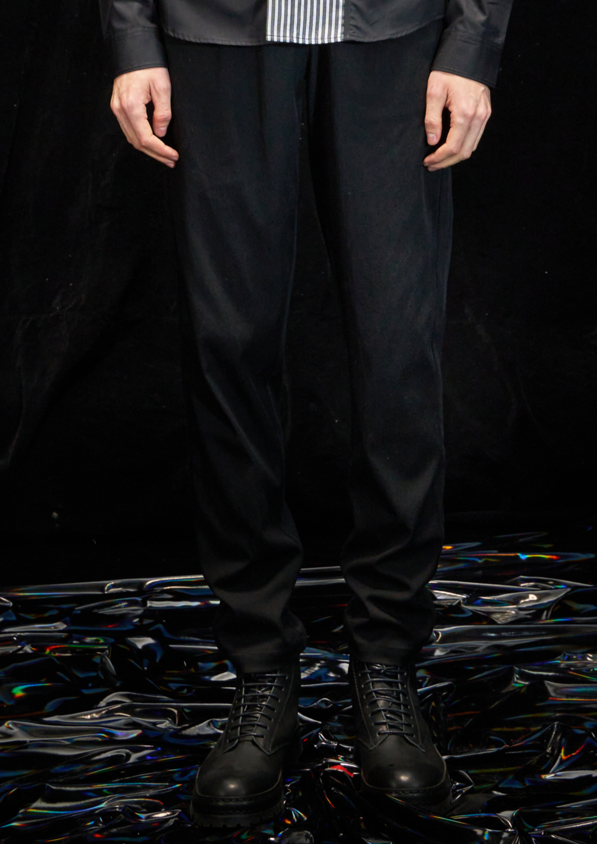 Harrison Wong Poly Tapered Pants