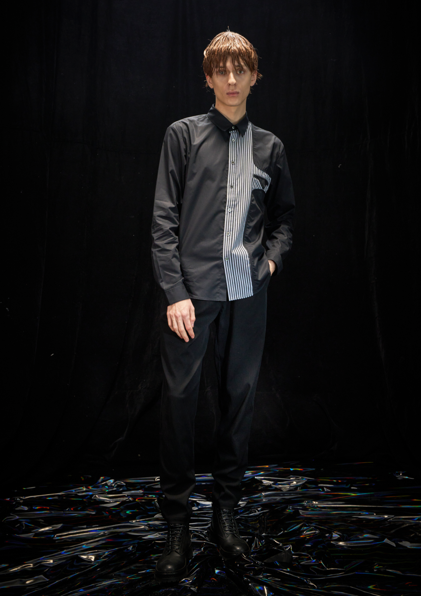 Harrison Wong Poly Tapered Pants