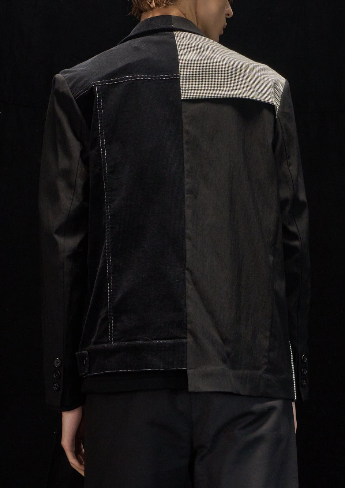 Harrison Wong Deconstructed Blazer With Denim Jacket