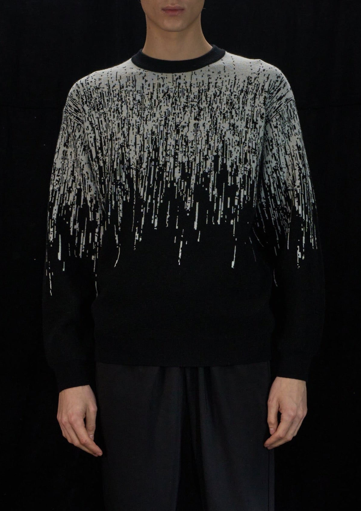 Harrison Wong Rain Pattern Wool Sweater