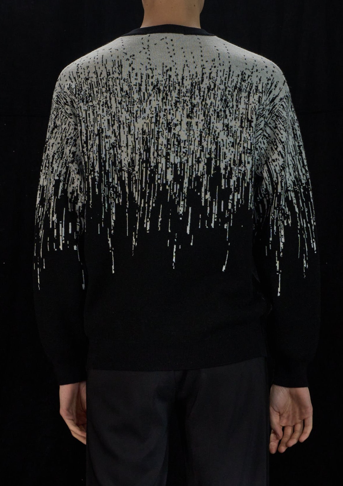 Harrison Wong Rain Pattern Wool Sweater