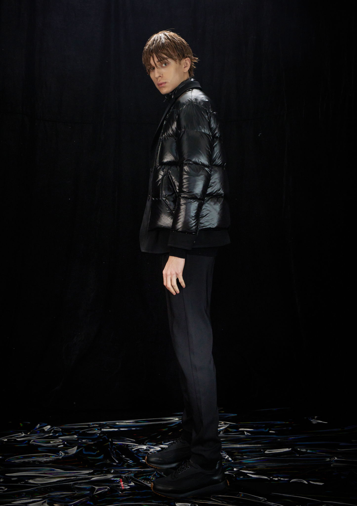 Harrison Wong Poly Tapered Pants