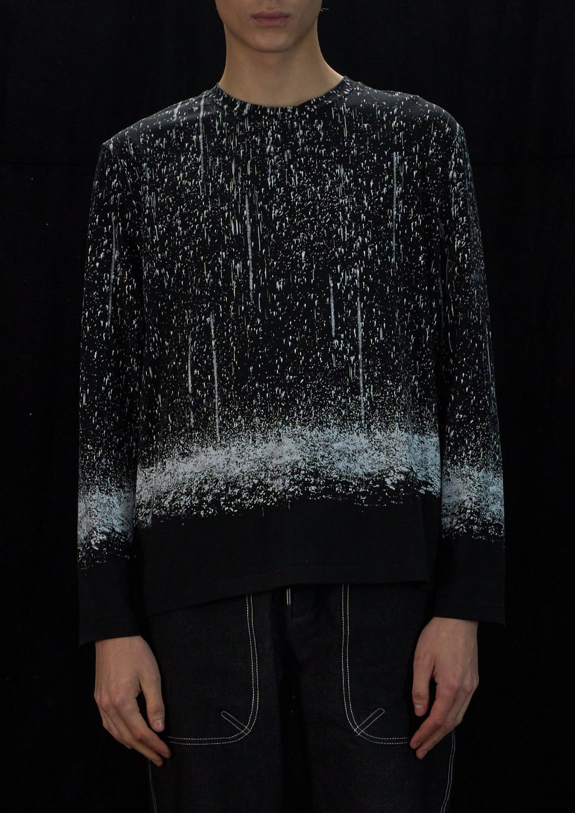 Harrison Wong Rain Scene Long Sleeve Tee