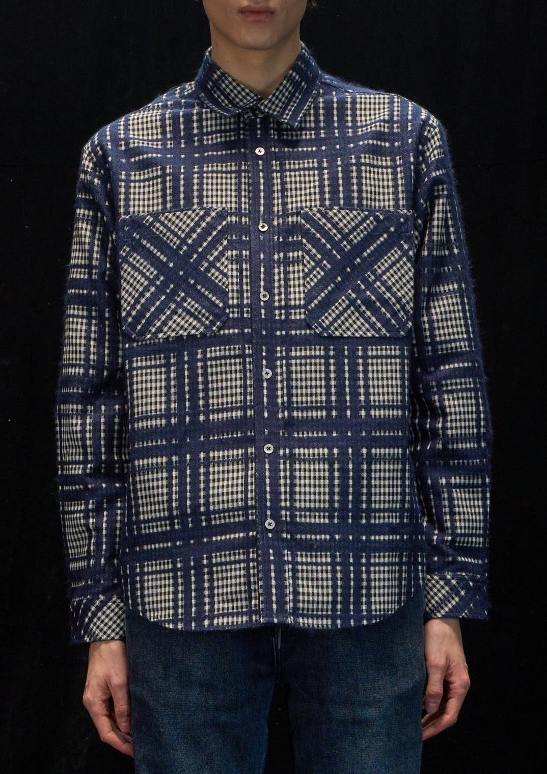 Harrison Wong 2 Pockets Checked Shirt