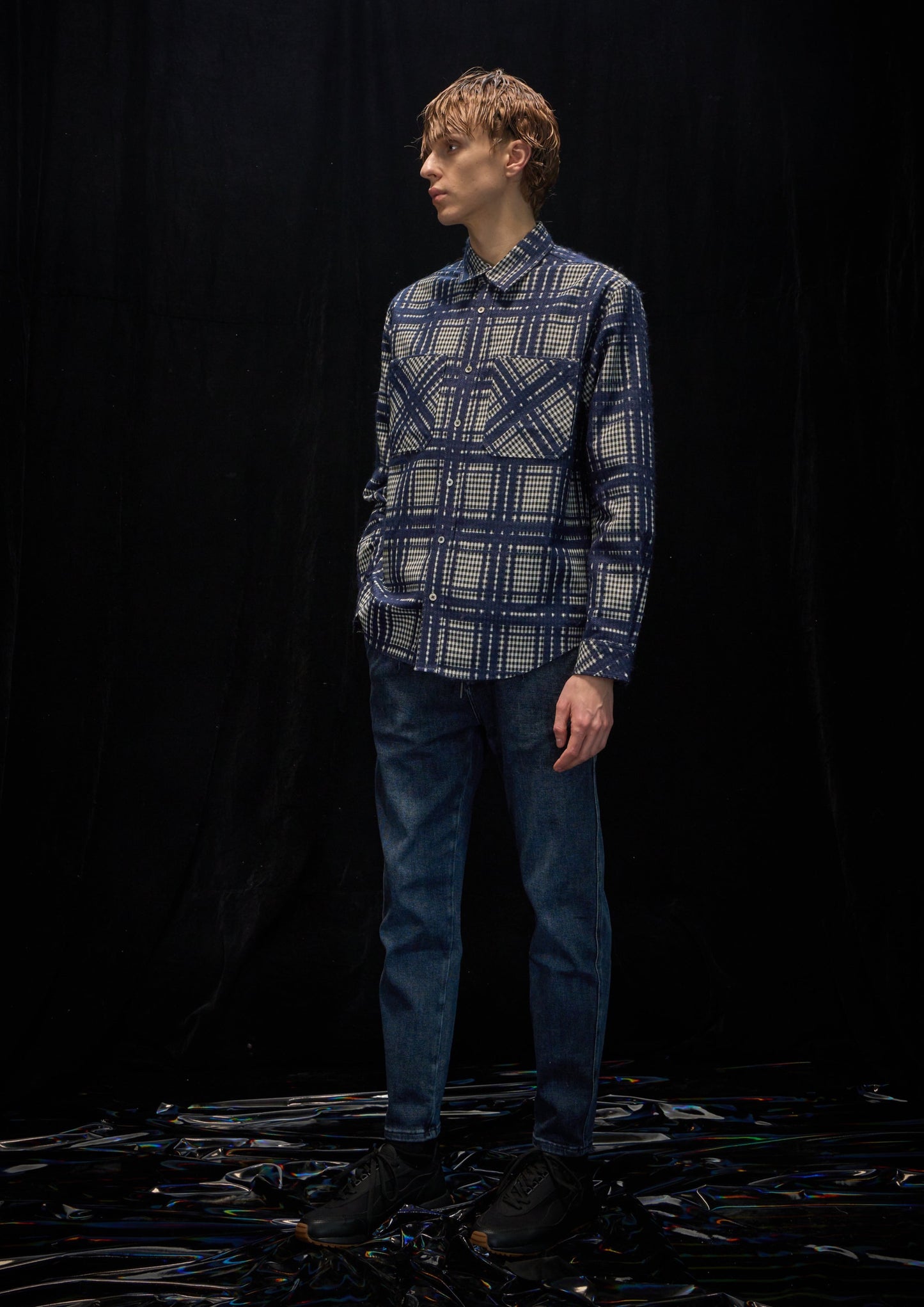 Harrison Wong 2 Pockets Checked Shirt