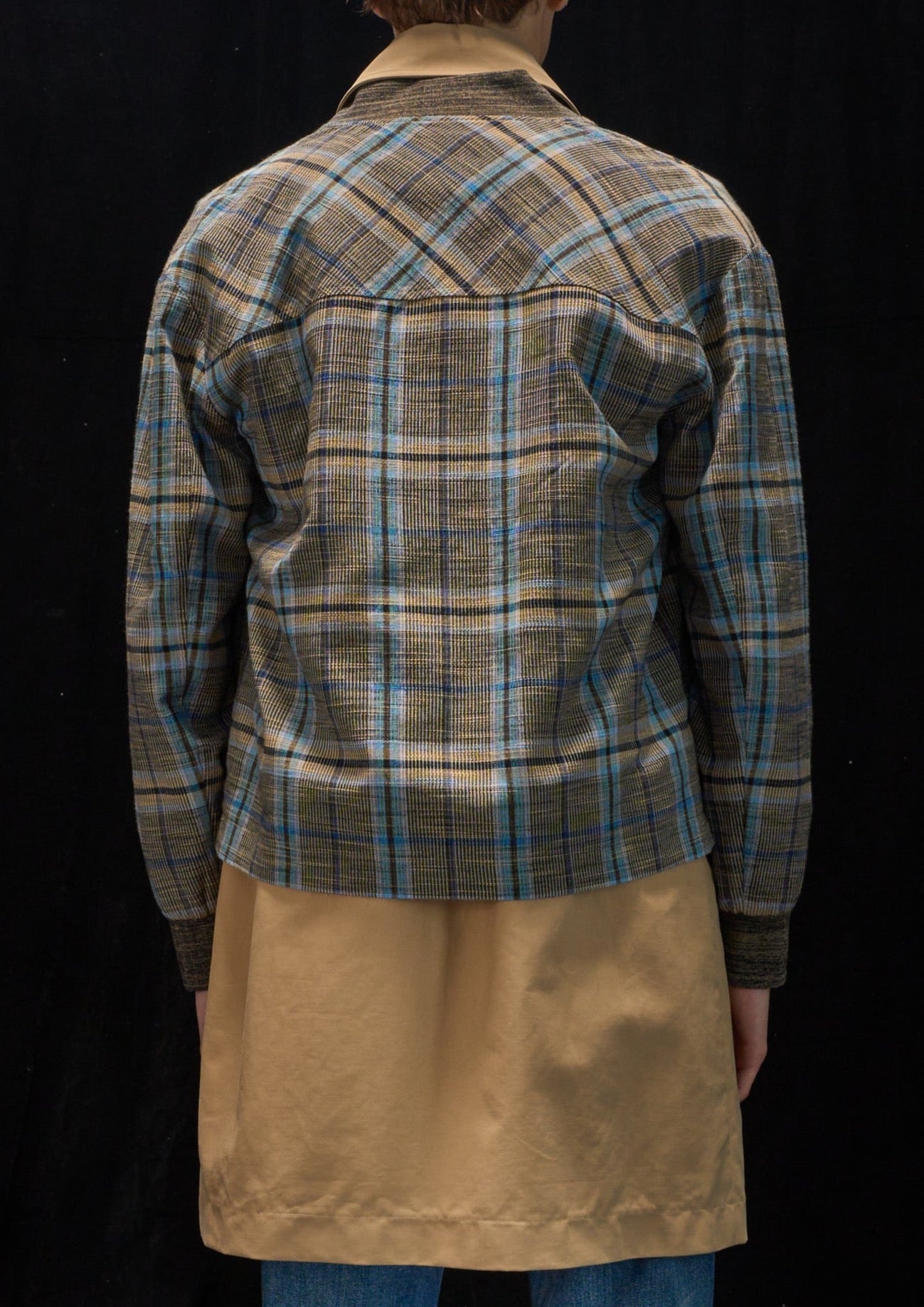 Harrison Wong 2 in 1 Checked Jacket And Trench Coat